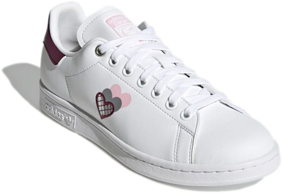 adidas originals StanSmith 休閒 防滑耐磨 低筒 板鞋 女款 白紅粉 Lookbook adidas originals StanSmith 休閒 防滑耐磨 低筒 板鞋 女款 白紅粉