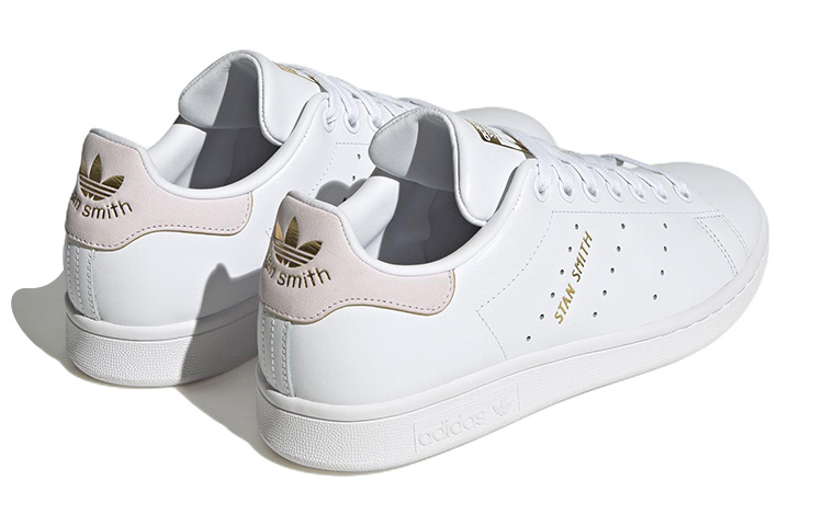Lookbook (女) 愛迪達 史密斯經典鞋 '白色 微粉' HQ6643