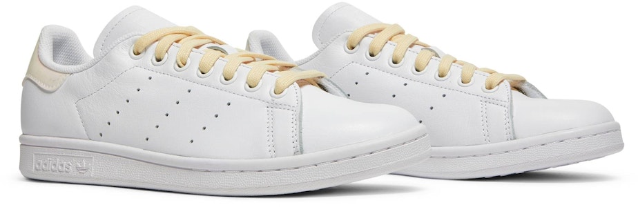 Adidas Originals Stan Smith 低幫 板鞋 女款 白淡黃 Cheap Adidas Originals Stan Smith 低幫 板鞋 女款 白淡黃