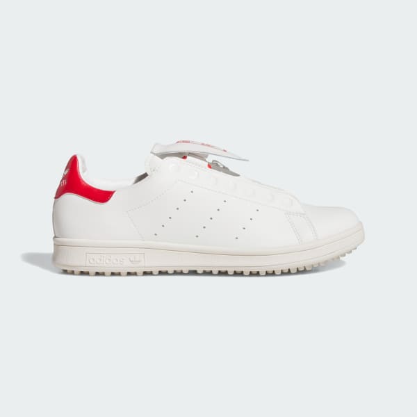 (Women) Adidas Stan Smith BOA Spikeless Golf Shoes Core White/Off White/Better Scarlet JP5194