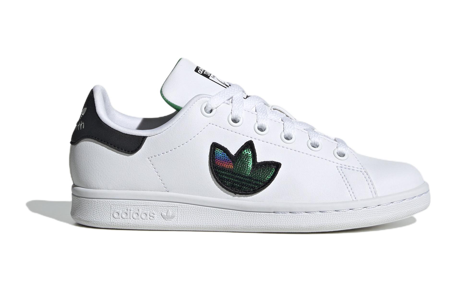 (W) adidas Stan Smith J 'Trefoil Sequins - White' 圖 2