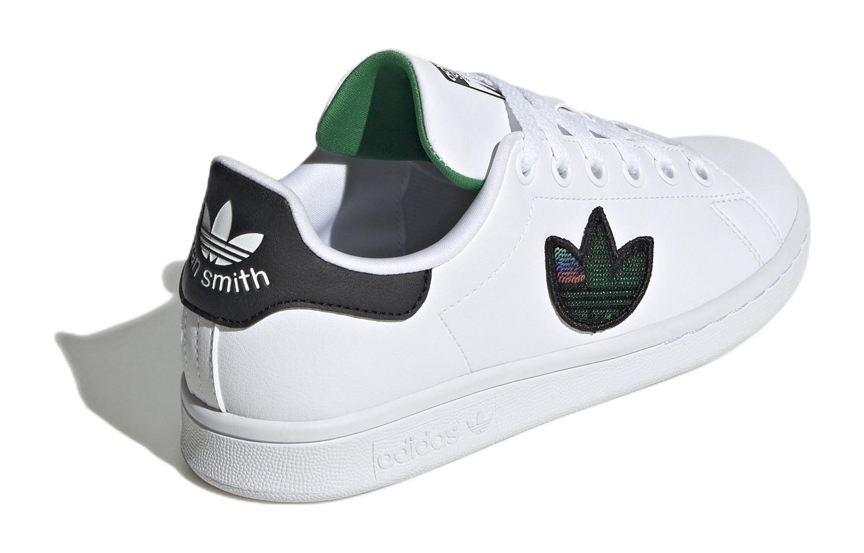 (W) adidas Stan Smith J 'Trefoil Sequins - White' 圖 4