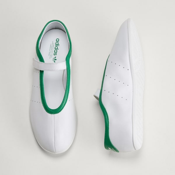 Shop (W) adidas Stan Smith Low Ballet Putih/Putih/Hijau LA6370