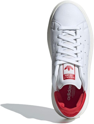 adidas originals Stan Smith Pf 舒適簡約 防滑耐磨 低筒 板鞋 女款 白紅 Shop adidas originals Stan Smith Pf 舒適簡約 防滑耐磨 低筒 板鞋 女款 白紅
