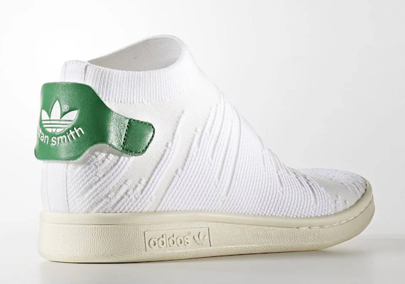 Women adidas Stan Smith Sock Primeknit White Green BY9252