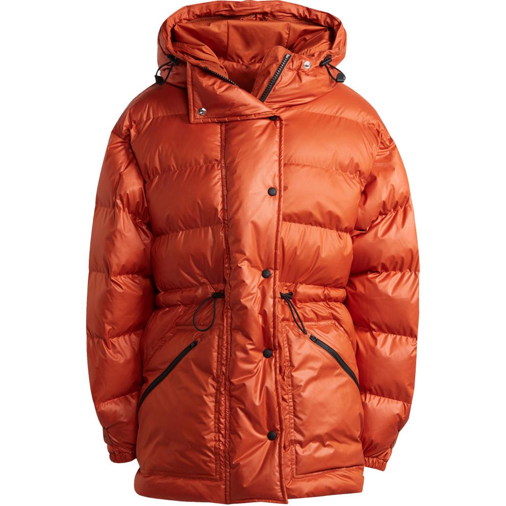 (Women) adidas Stella Logo Zip-Up Detachable Hooded Puffer Jacket Women’s Red. GU1601