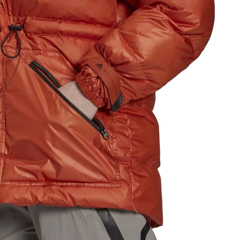 Details for (W) 阿迪达斯Stella标志可拆卸帽羽绒夹克女款红色 GU1601