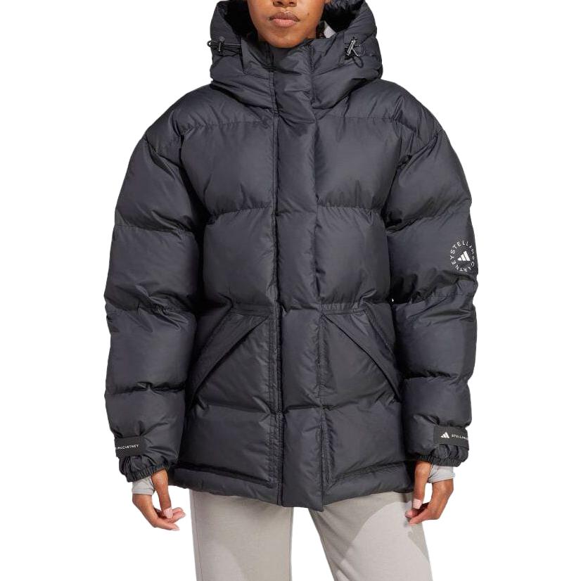 Lookbook (W) Chaqueta de invierno negra adidas Stella McCartney acolchada. IN2820