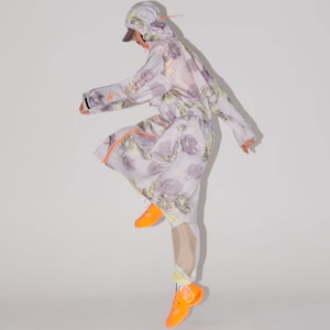 (W) adidas Stella McCartney 運動風花卉印花長版外套 - 粉米色 IN3635 Details for (W) adidas Stella McCartney 運動風花卉印花長版外套 - 粉米色 IN3635