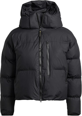 (Women) adidas Stella McCartney Short Puffer Jacket Black Zip-Up Hoodie. HI6077 Order (Women) adidas Stella McCartney Short Puffer Jacket Black Zip-Up Hoodie. HI6077