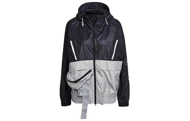 (Women) adidas Stella McCartney ASMC Windbreaker Jacket Black with Packable Bag H62016