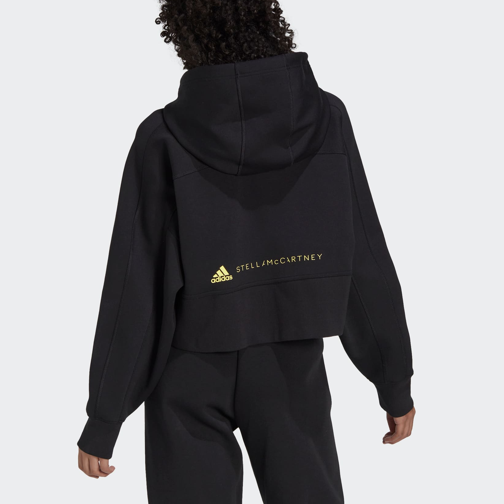 (Women) adidas Stella McCartney Black Hoodie Jacket with Logo Print and Zip-Up HG1946 圖 5