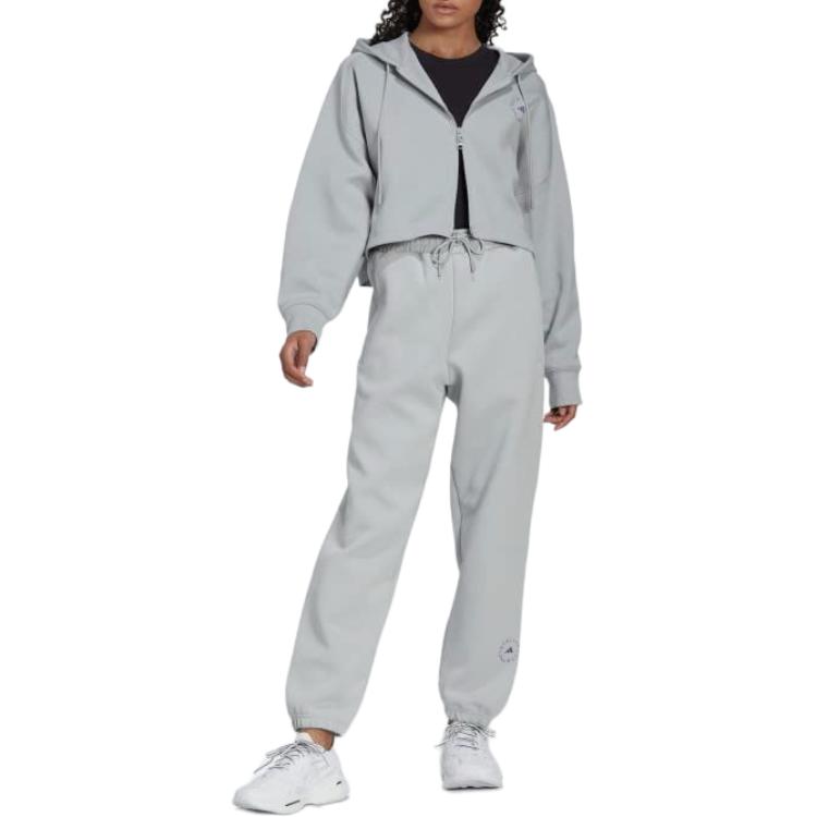 (Women) adidas Stella McCartney Grey Hoodie Jacket with Logo Print and Zip HI6063 圖 7