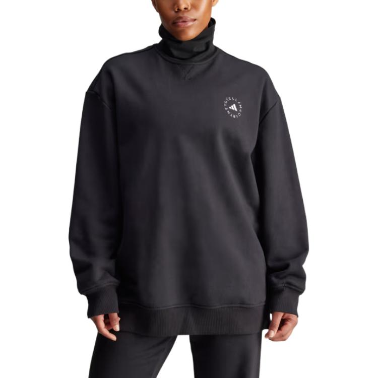 (Women) adidas Stella McCartney High-Neck Loose Fit Sweatshirt Black IW9859 圖 3