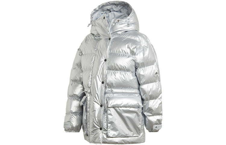 (Women) adidas Stella McCartney Metallic Silver Winter Jacket FU3608