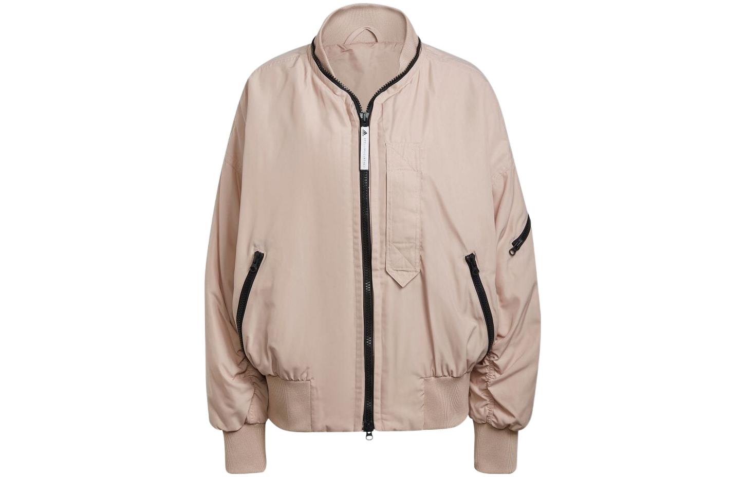 (Women) adidas Stella McCartney Mono Zip Bomber Jacket Light Brown HA6024