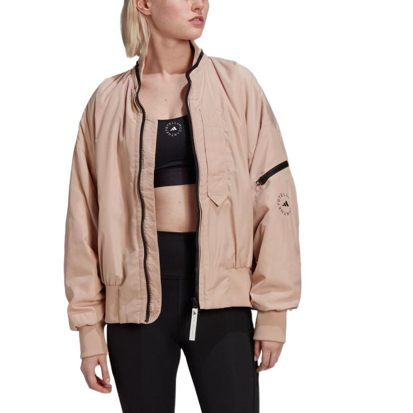 (Women) adidas Stella McCartney Mono Zip Bomber Jacket Light Brown HA6024 圖 3