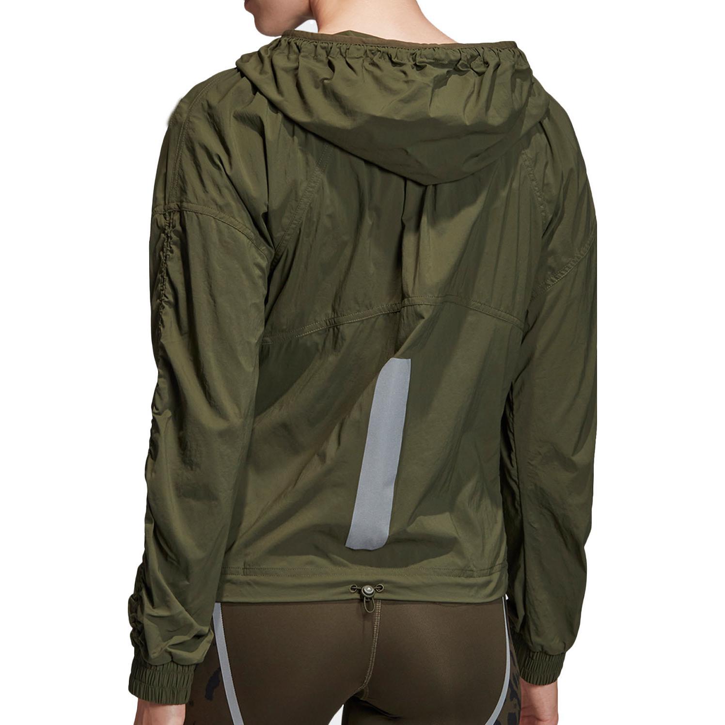 (Women) adidas Stella McCartney Solid Windbreaker Hoodie Jacket Dark Oak Brown EA2175 圖 4