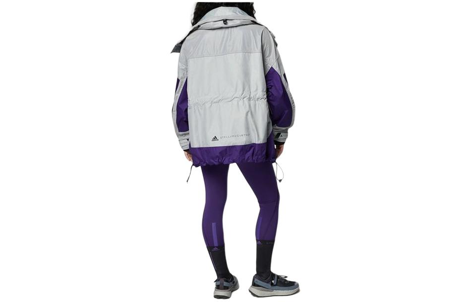 (Women) adidas Stella Series Colorblock High-Neck Zip Jacket Dark Grey/Purple FU0271 圖 3