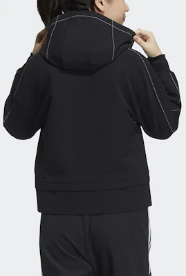 (Women) adidas STR JKT DIY Black Outdoor Multi-Pocket Casual Hooded Jacket GP0628 Details for (Women) adidas STR JKT DIY Black Outdoor Multi-Pocket Casual Hooded Jacket GP0628