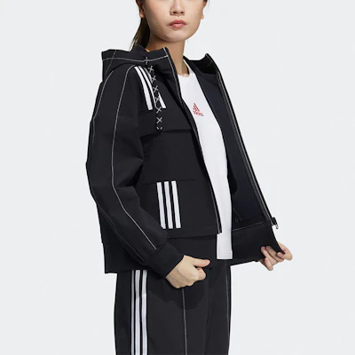 (Women) adidas STR JKT DIY Black Outdoor Multi-Pocket Casual Hooded Jacket GP0628 Sizing (Women) adidas STR JKT DIY Black Outdoor Multi-Pocket Casual Hooded Jacket GP0628