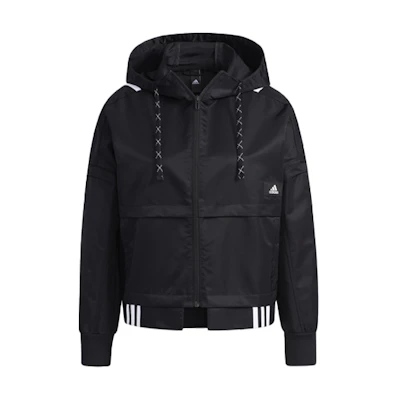 (Women) adidas Str Jkt Light Hooded Jacket - Black Athletic Style GT4404