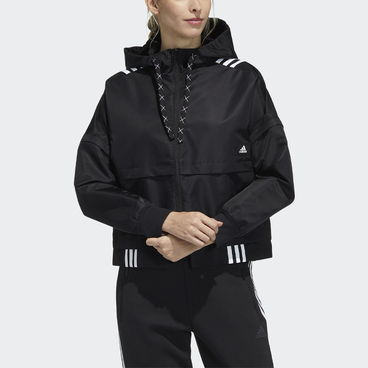 (Women) adidas Str Jkt Light Hooded Jacket - Black Athletic Style GT4404 圖 3