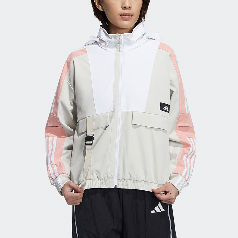 (Women) adidas STR JKT Warm Retro Training Hoodie Jacket Light Grey GP0635 圖 4