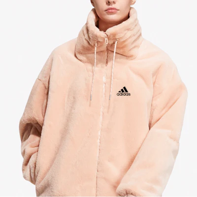 (W) adidas Sty W Fur Jacket Pink Jaket Olahraga Berbulu Plush H07394 Shop (W) adidas Sty W Fur Jacket Pink Jaket Olahraga Berbulu Plush H07394