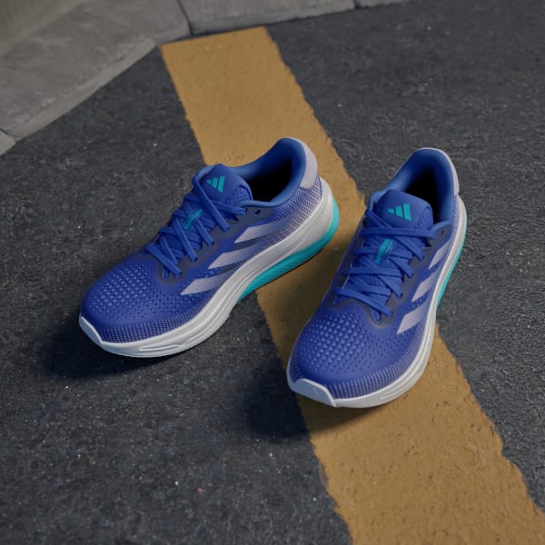 Purchase (W) Adidas Supernova Solution Kasut Lari Biru Lucid/Ungu Lembut/Aqua Kilat ID3606