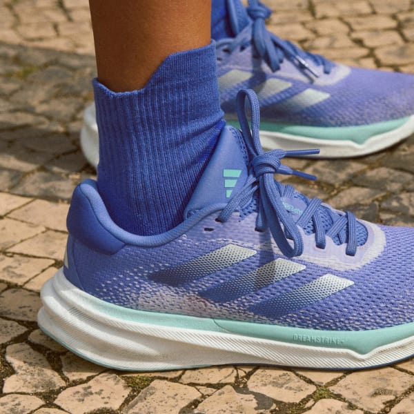 Shop (W) Adidas Supernova Stride 跑鞋 鈷藍/零金屬色/紫色漸層 ID3695