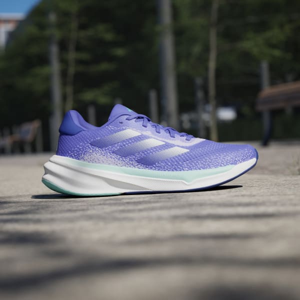 Purchase (W) Adidas Supernova Stride 跑鞋 鈷藍/零金屬色/紫色漸層 ID3695