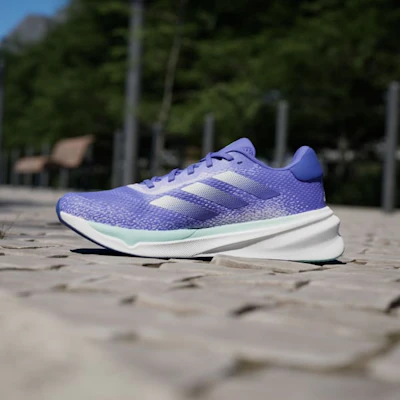 (W) Adidas Supernova Stride 跑鞋 鈷藍/零金屬色/紫色漸層 ID3695 2