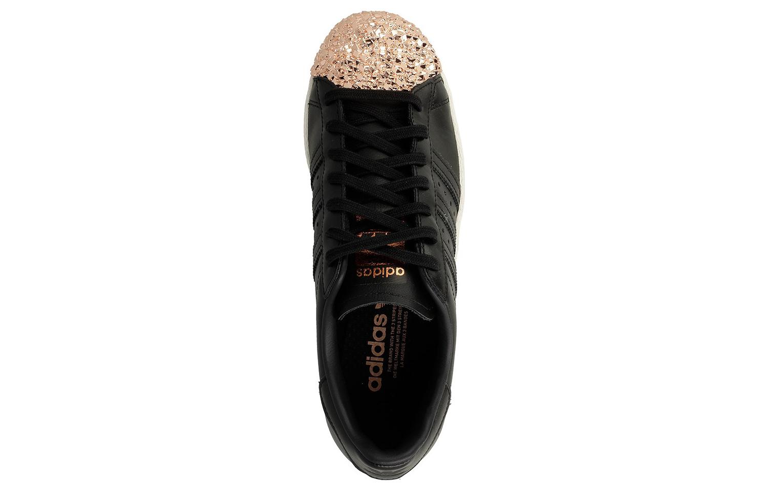 Shop adidas originals Superstar 舒適 防滑耐磨 低筒 運動鞋 女款 黑色