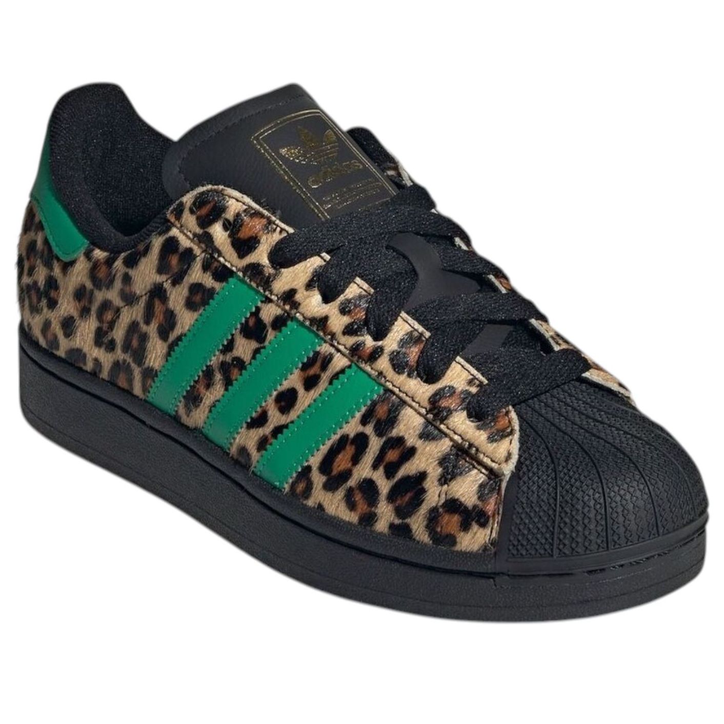 Order (W) adidas Superstar 'Hitam Court Hijau Leopard' JP8165