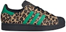 Details for (W) 아디다스 슈퍼스타 '블랙 코트 그린 레오파드' JP8165