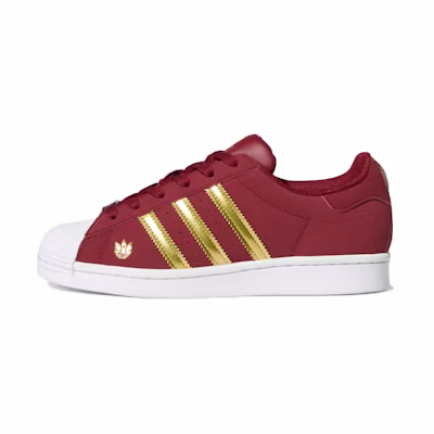 (W) adidas Superstar 'Burgundy Gold Metallic'