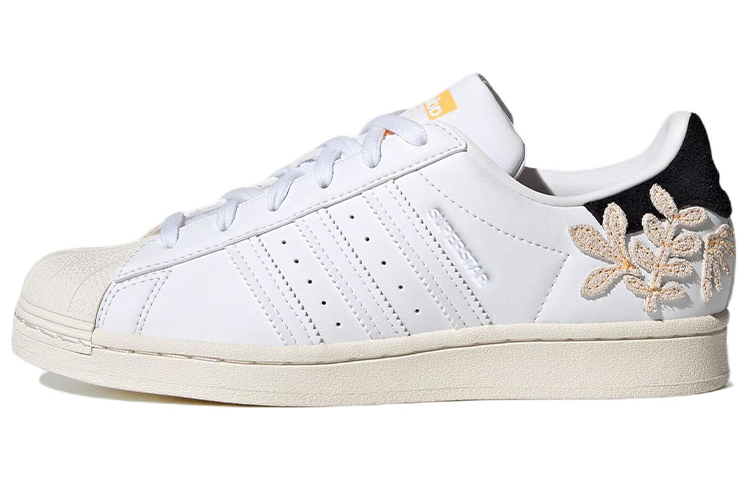 (Women) adidas Superstar 'Floral Patches - White Flash Orange' GZ0864