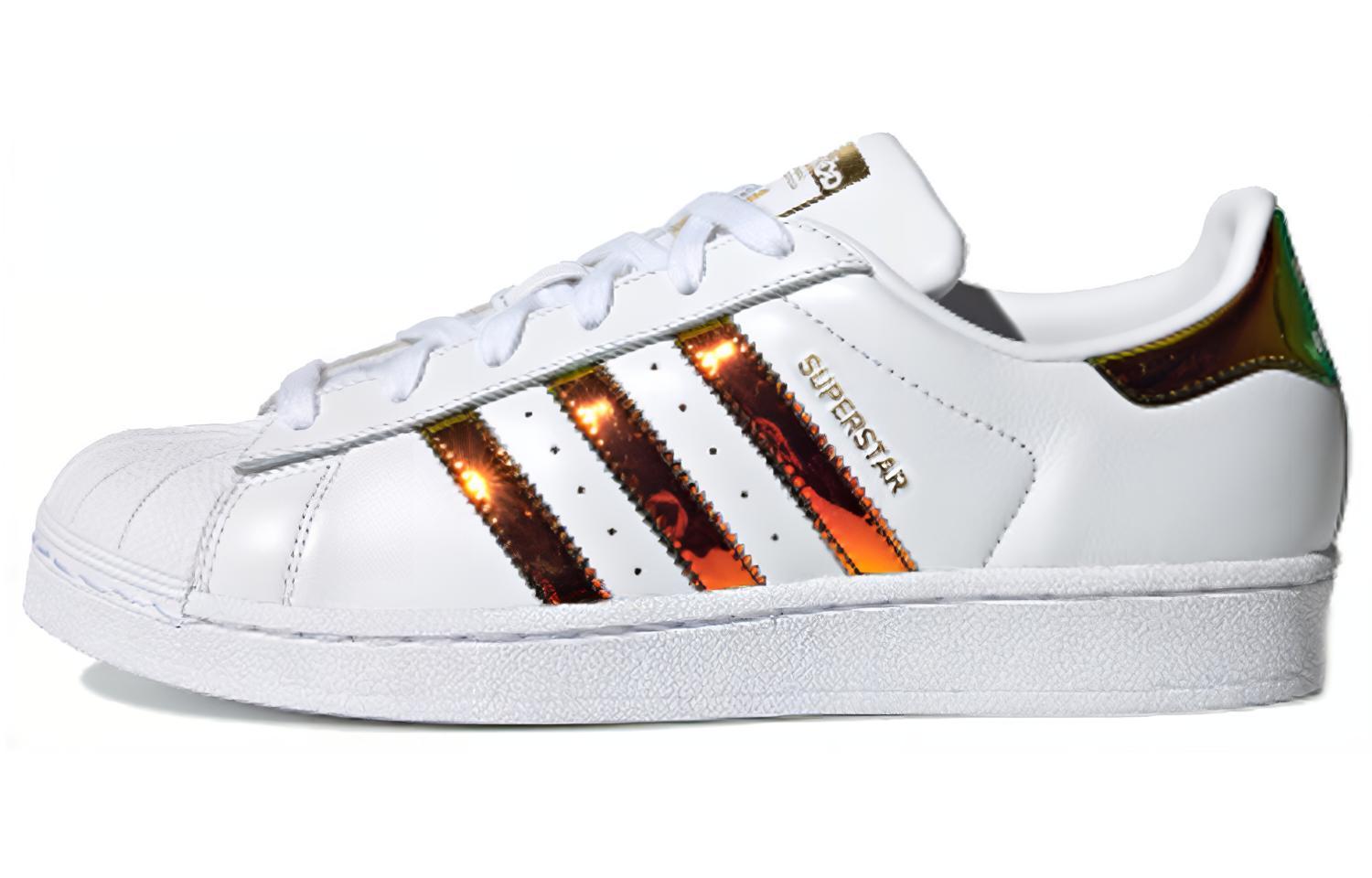 Buy adidas originals Superstar 防滑輕便耐磨 低筒 板鞋 女款 金屬