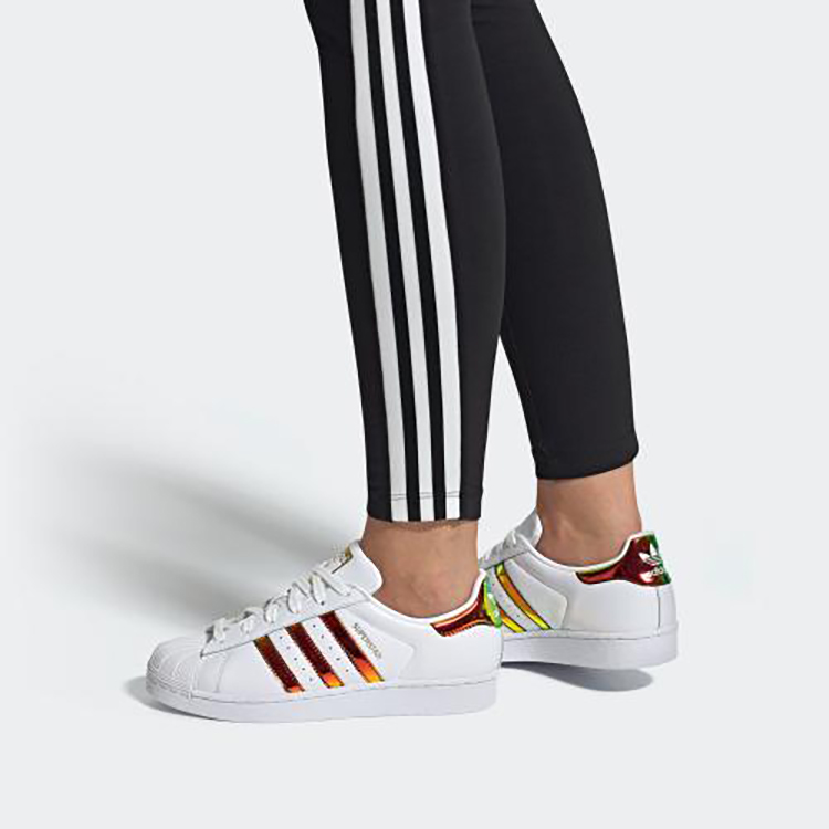 Details for adidas originals Superstar 防滑輕便耐磨 低筒 板鞋 女款 金屬