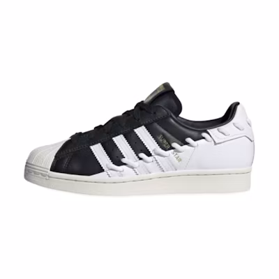 (W) adidas Superstar 'Stitched - Black White'