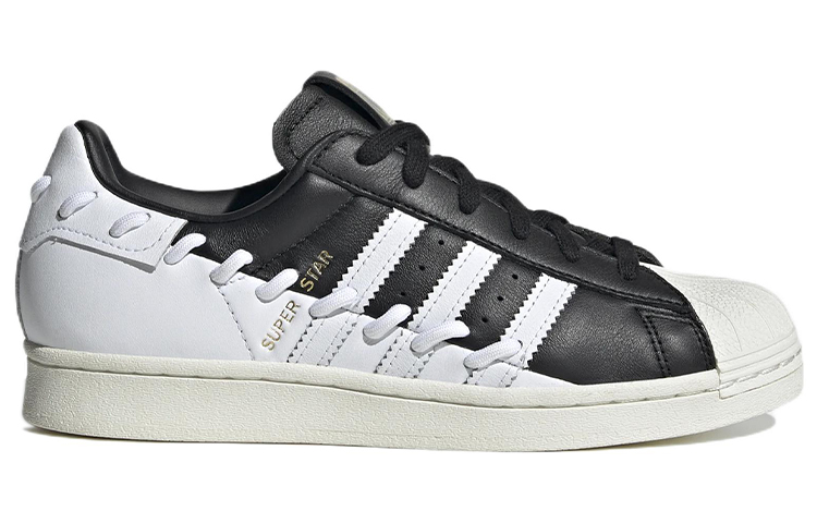 Order （女性）adidas Superstar 'Stitched - 黑白色' GX3419