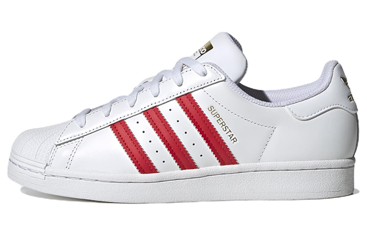 (Women) adidas Superstar 'White Better Scarlet' HQ1903