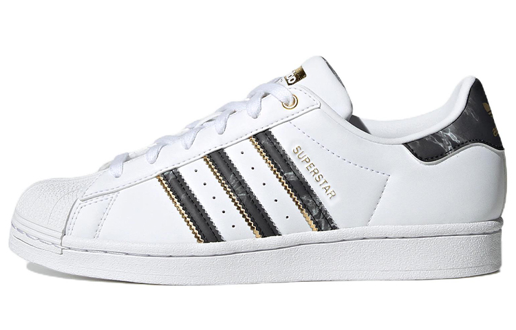 W) アディダス スーパースター 白黒金 (Adidas Superstar 白黒金