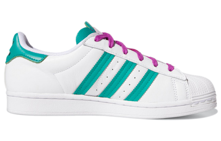 Order adidas originals Superstar 防滑輕便 低筒 板鞋 女裝 白綠色