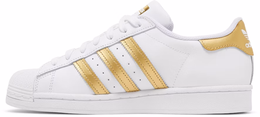 (Women) adidas Superstar 'White Gold Metallic' FX7483 Lookbook (Women) adidas Superstar 'White Gold Metallic' FX7483