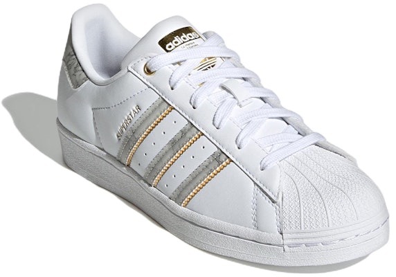(Women) adidas Superstar 'White Gold Metallic' GX1839 Lookbook (Women) adidas Superstar 'White Gold Metallic' GX1839