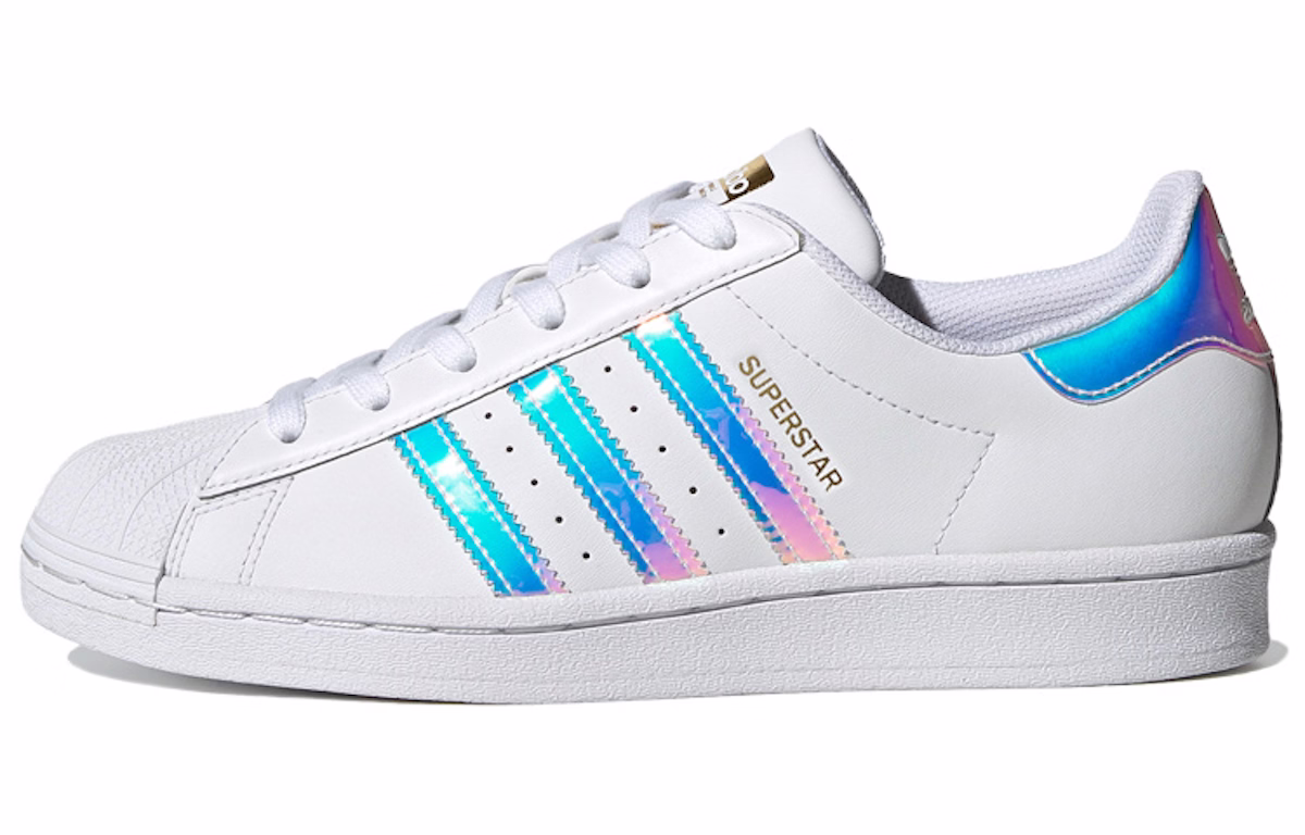 (Women) adidas Superstar 'White Iridescent Stripes' FX7565