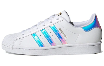 (Women) adidas Superstar 'White Iridescent Stripes' FX7565