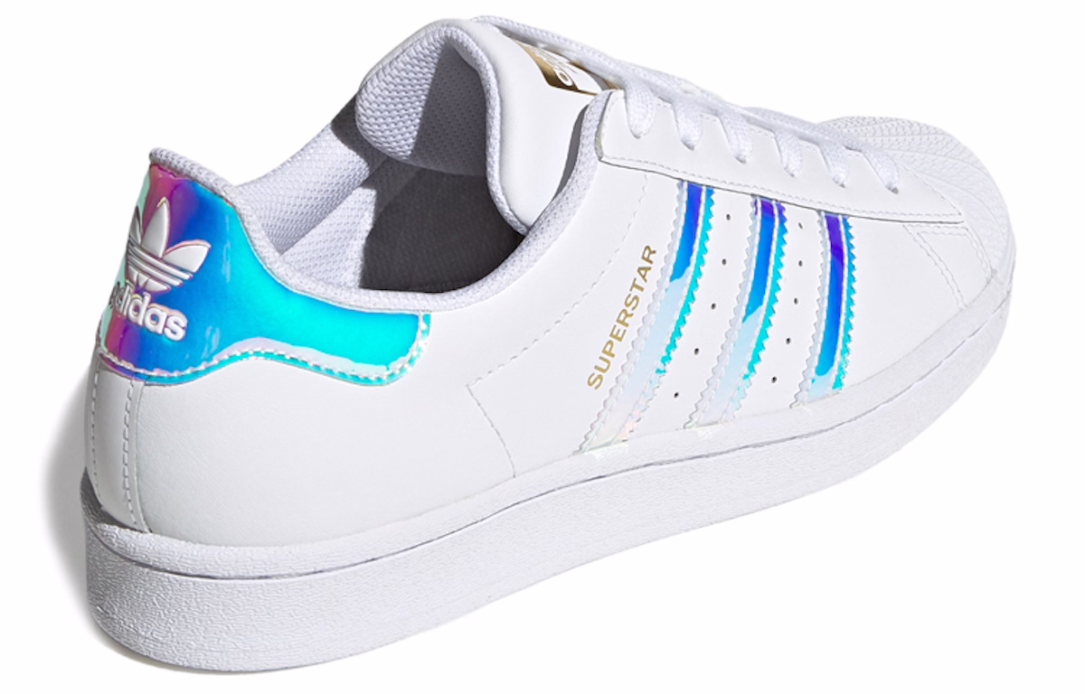 (Women) adidas Superstar 'White Iridescent Stripes' FX7565